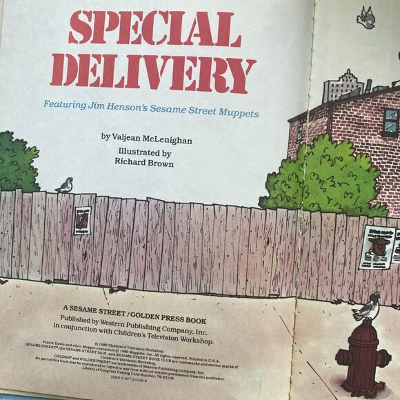 80s Vintage The Sesame Street Book Special Delivery - Picture 4 of 9